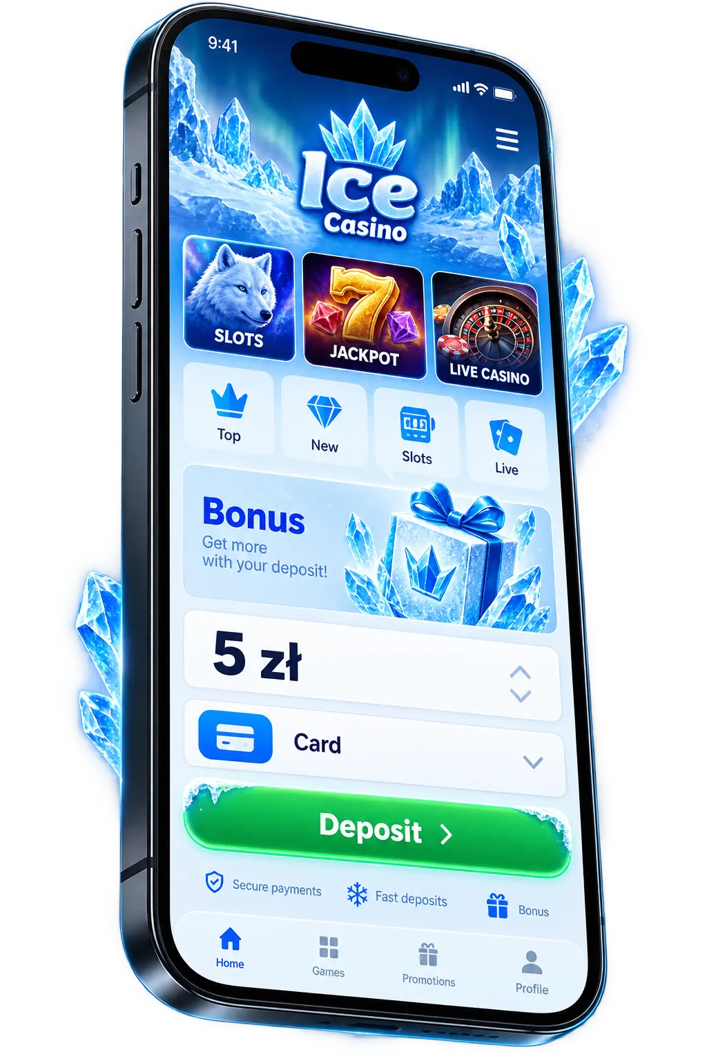 Top3 ice casino card 5zl